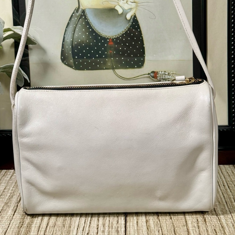 Vintage Coach White Slim Zip Bag 4018 - Picture 6 of 12